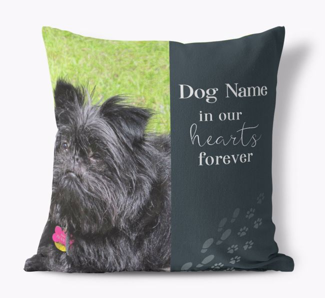 In Our Hearts Forever: Personalized {breedFullName} Photo Upload Pillow